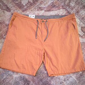 Havana Jim Men's Casual Shorts Melon Orange Cotton Drawstring Pockets